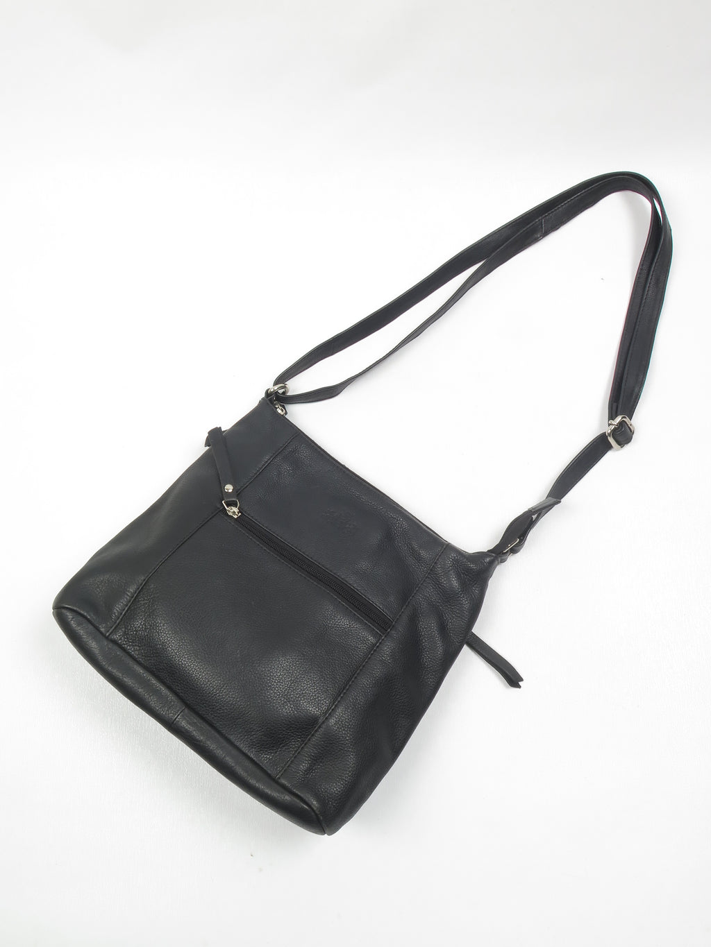 Women's Black Leather Cross Body Bag