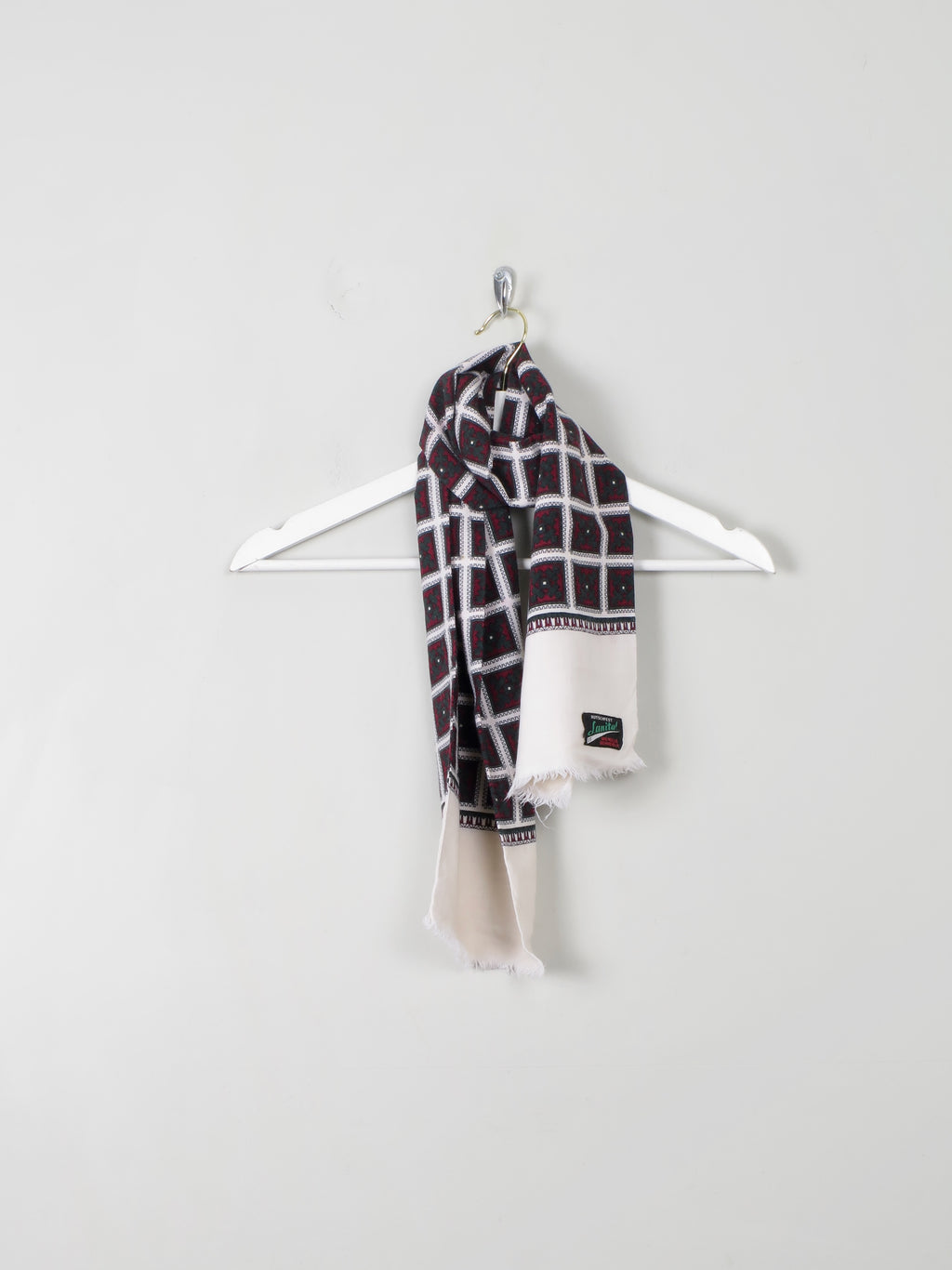 Men's Vintage Green & Wine Scarf - The Harlequin