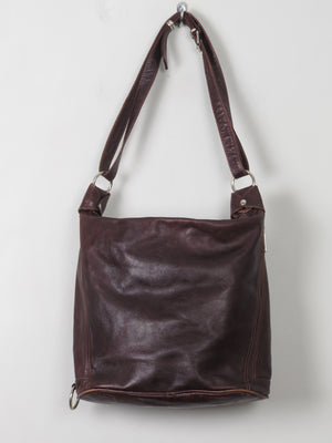 Women's Vintage Brown Leather Hobo Bag - The Harlequin