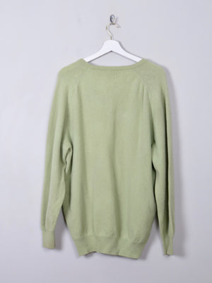 Men's Vintage Green Pringle Jumper L/XL - The Harlequin