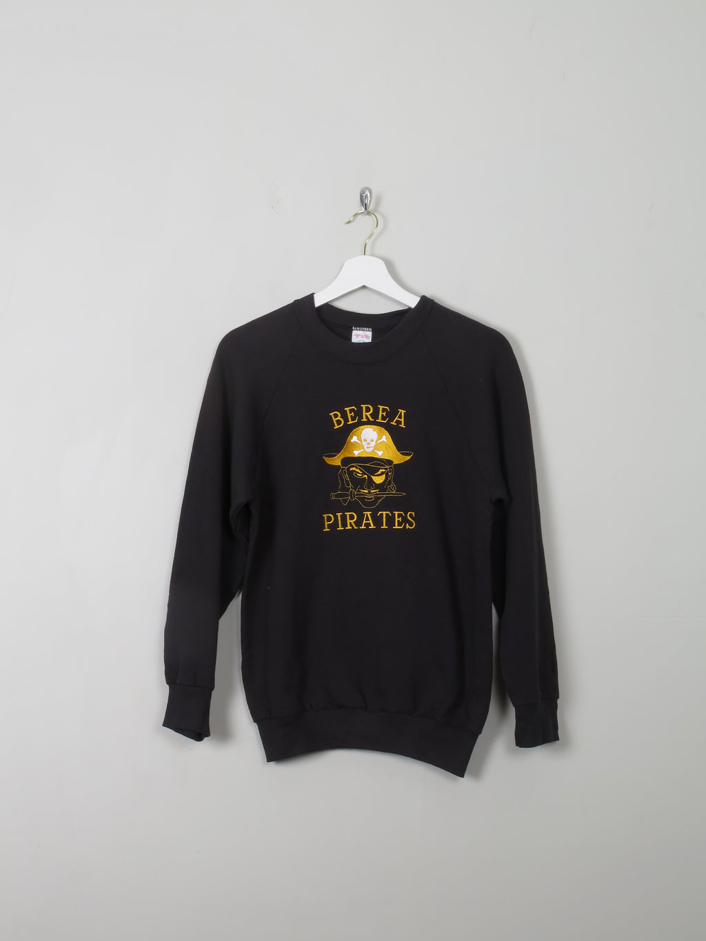 Women's Vintage Embroidered  Black Sweatshirt S