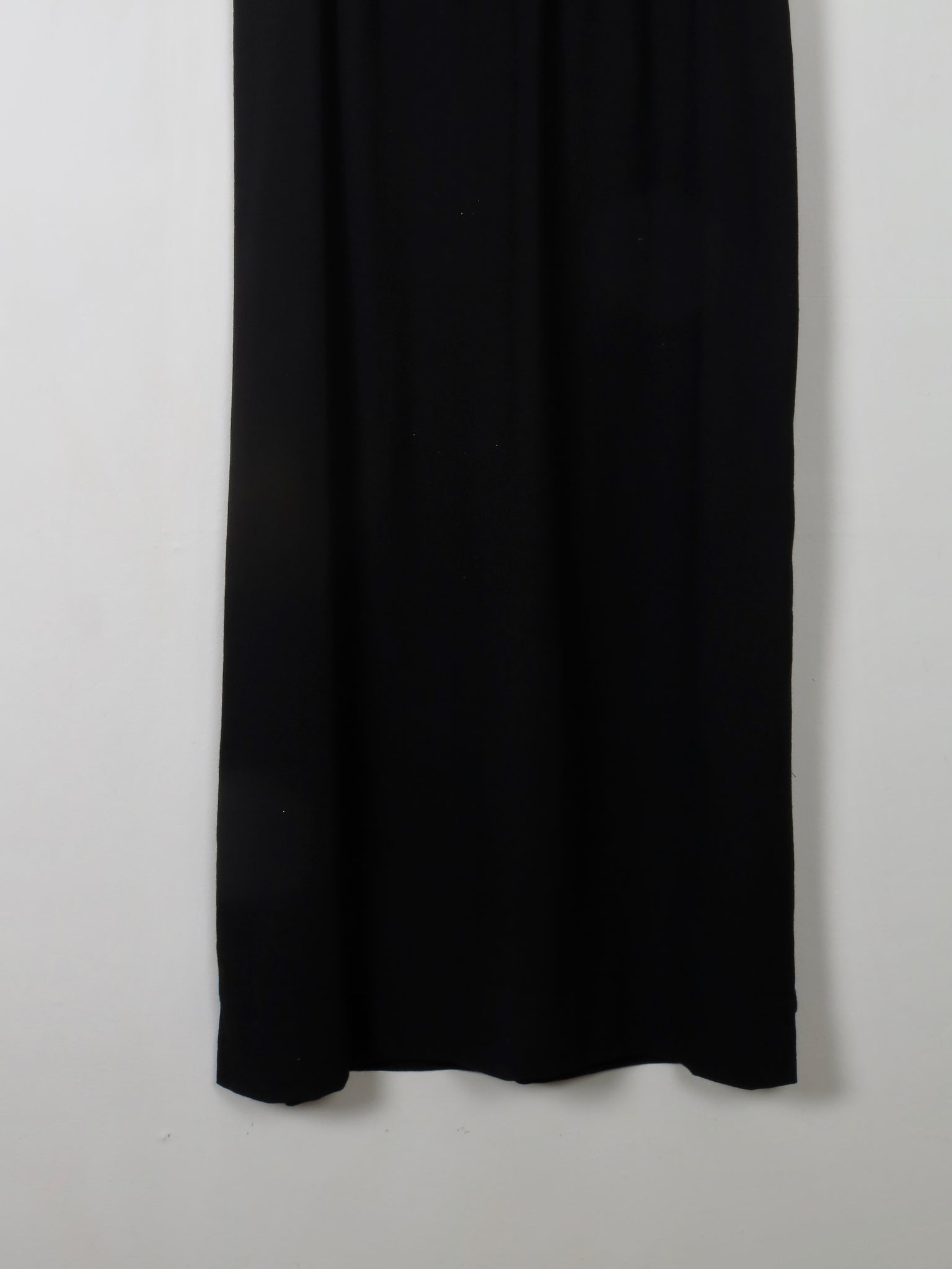 Women's Vintage Black Wool Maxi Skirt M - The Harlequin