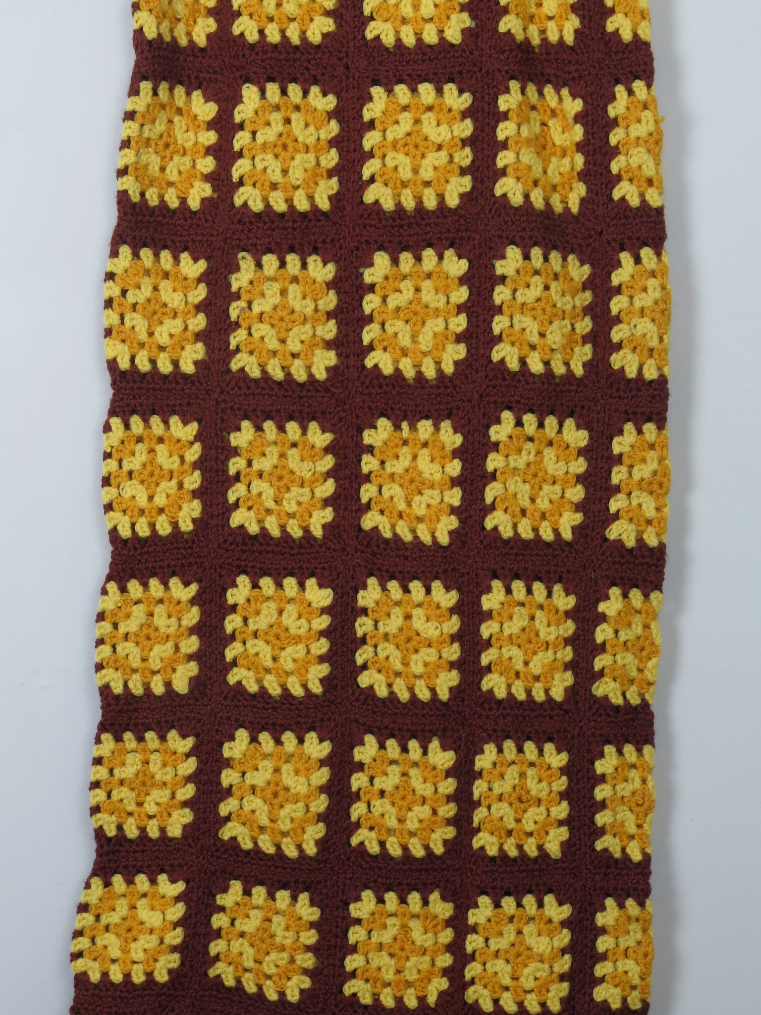 Vintage Crochet Yellow & Brown Skirt S - The Harlequin