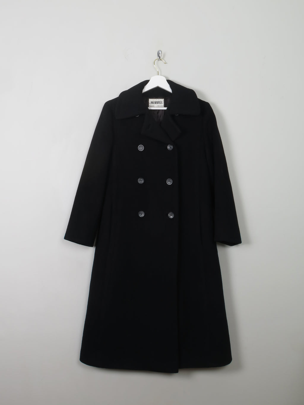 Women's Vintage Morris's Black Wool Coat S