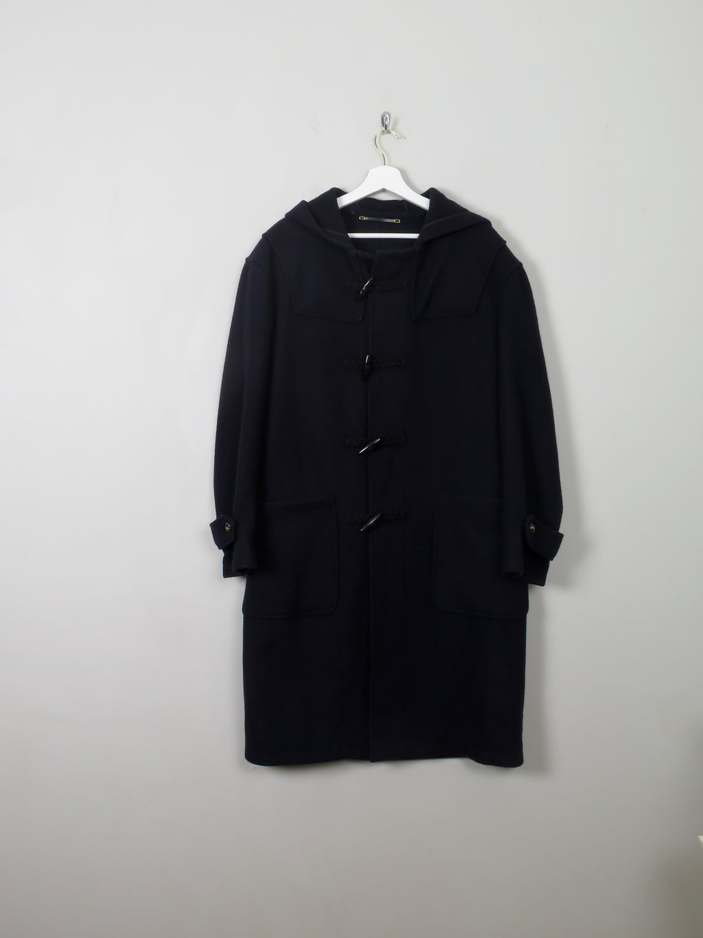 Men's Vintage Wool Rikson Navy Duffle Coat L