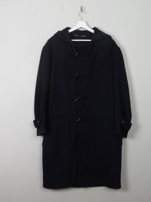 Men's Vintage Wool Rikson Navy Duffle Coat L - The Harlequin