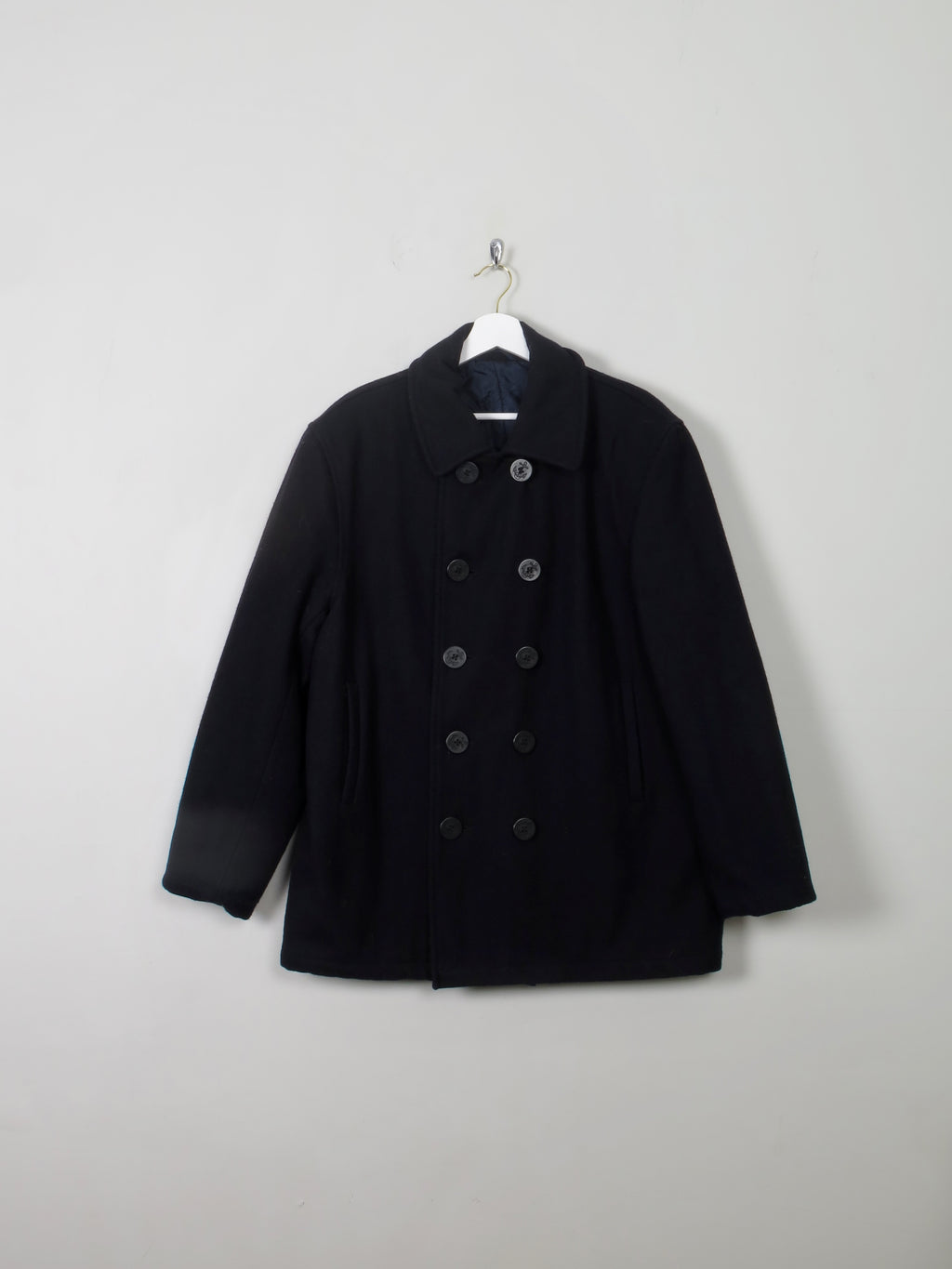 Men's Navy Vintage Pea Coat Reefer L