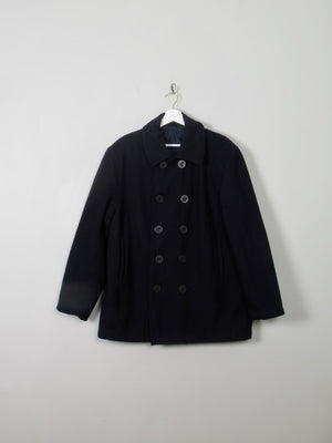 Men's Navy Vintage Pea Coat Reefer L - The Harlequin