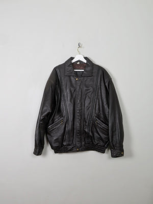 Men's Vintage Dark Brown Bomber Jacket L - The Harlequin