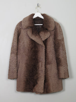 Women's Vintage Faux Fur Brown Jacket S - The Harlequin