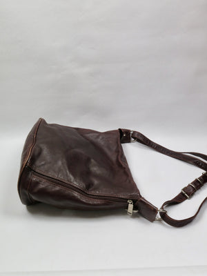 Women's Vintage Brown Leather Hobo Bag - The Harlequin