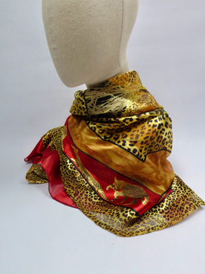 Women's Vintage Leopard Scarf - The Harlequin