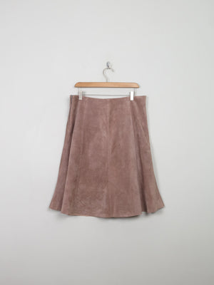 Vintage Taupe Suede Skirt 32" W