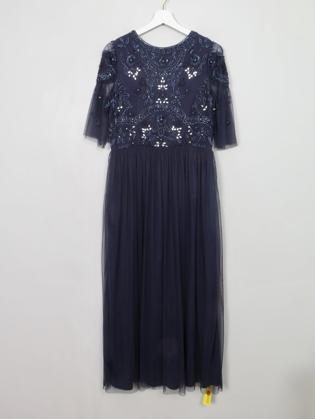 Navy Beaded Vintage Style Dress 10