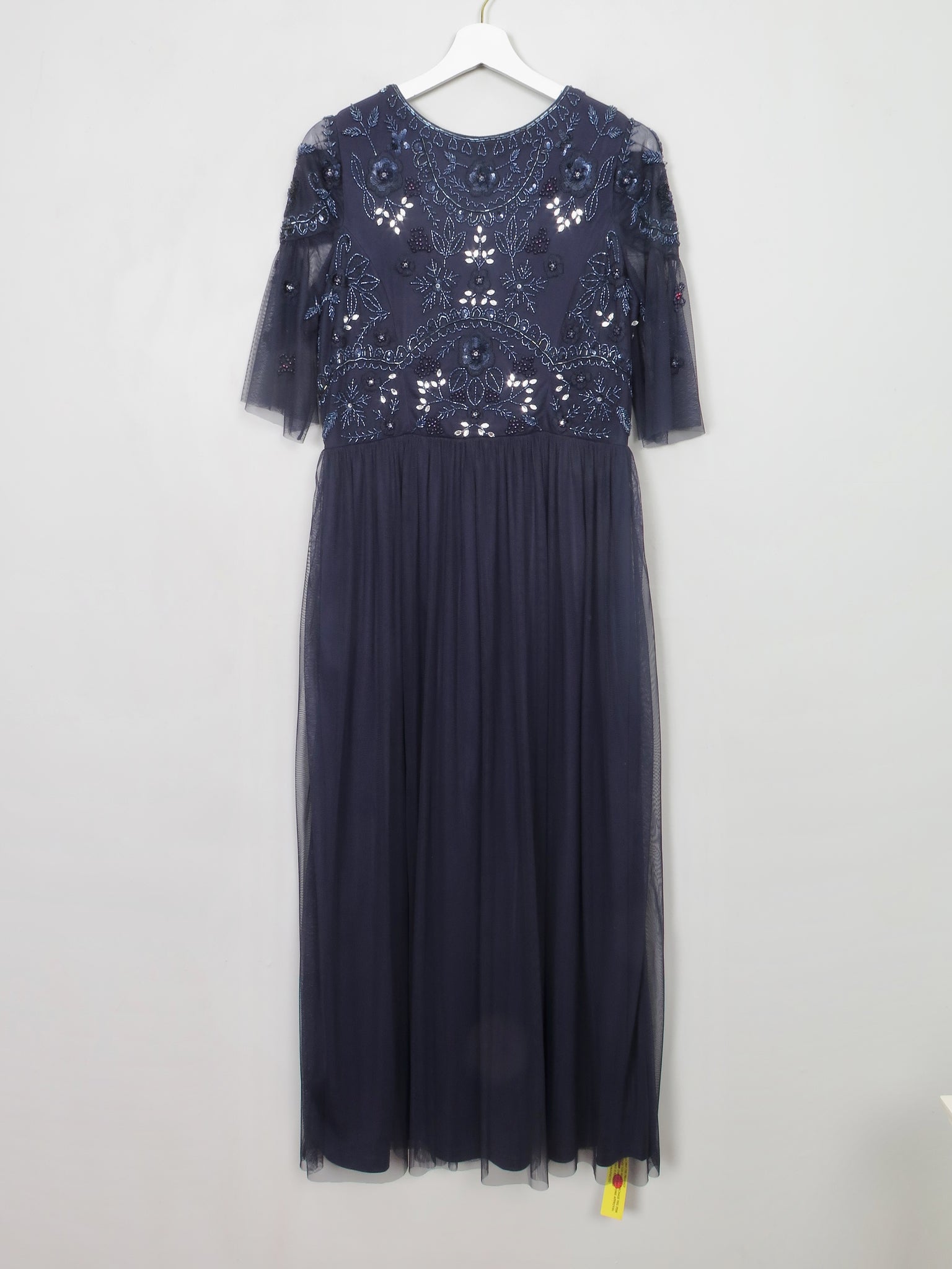 Navy Beaded Vintage Style Dress 10