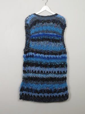 Women's Vintage Colourful  Knitted Long Top/Dress L