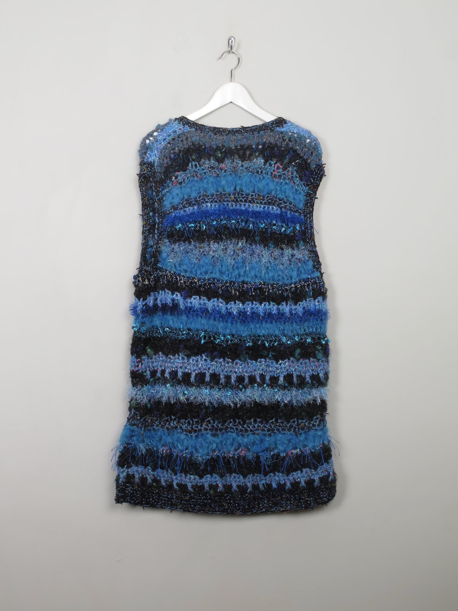 Women's Vintage Colourful  Knitted Long Top/Dress L