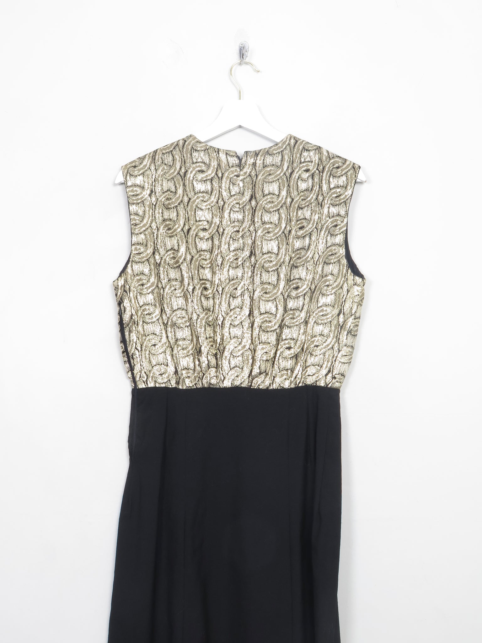 Vintage Gold & Black 1960s Dress S