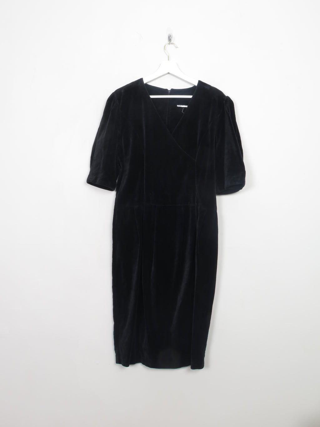 Vintage Black Velvet 1950s Style Dress 12