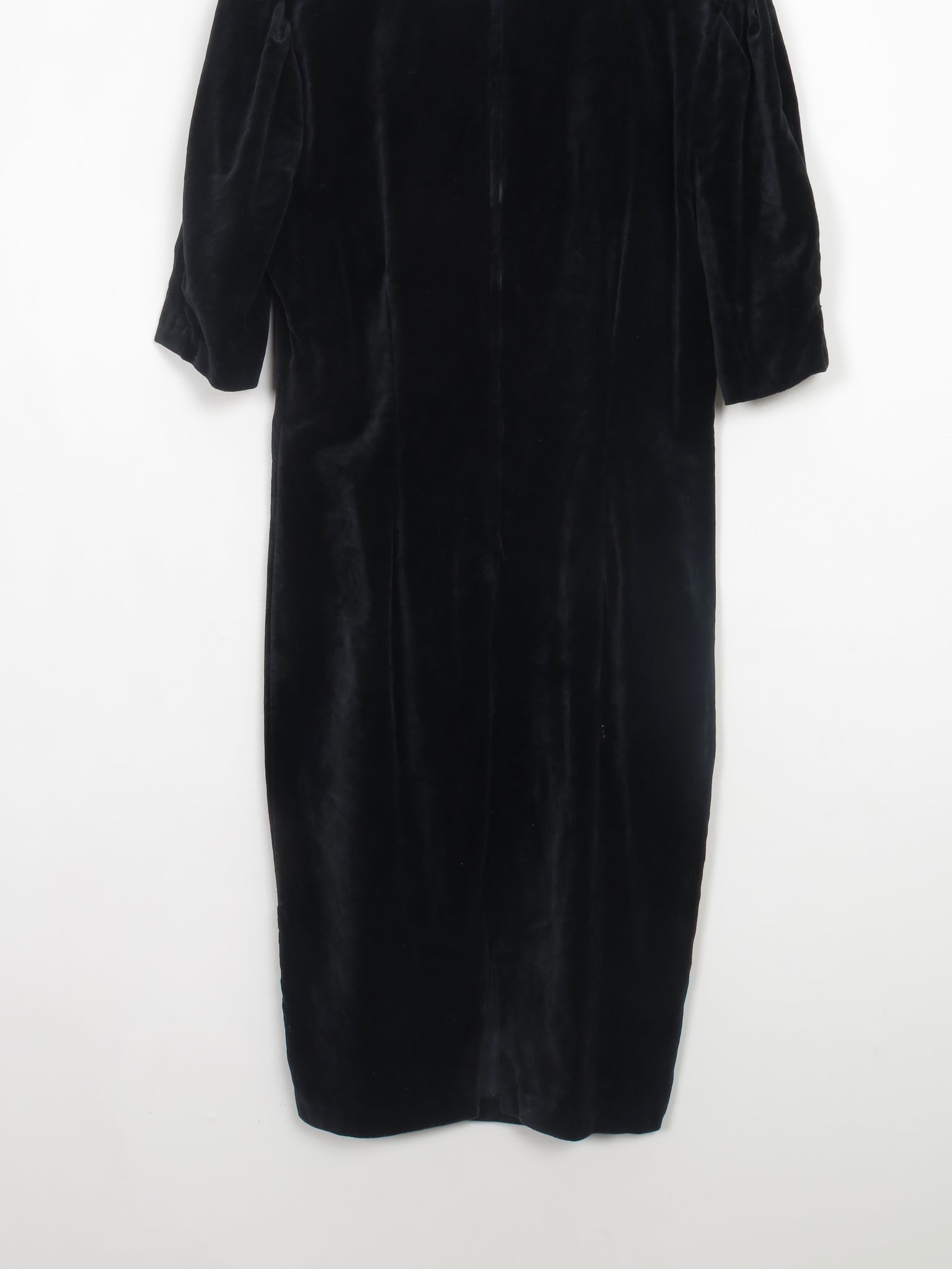 Vintage Black Velvet 1950s Style Dress 12