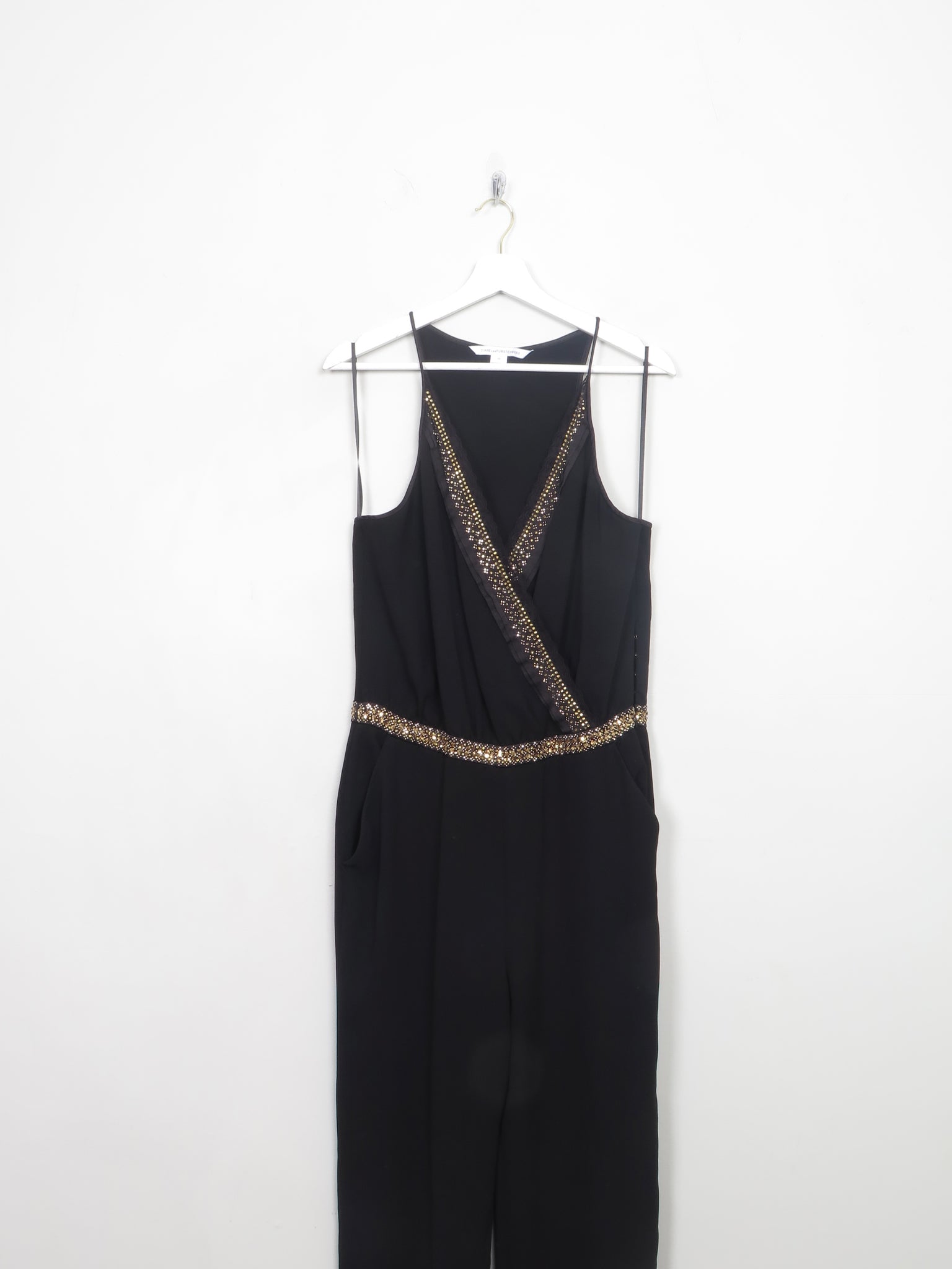 Diane Von Furstenberg  Black Jumpsuit 12