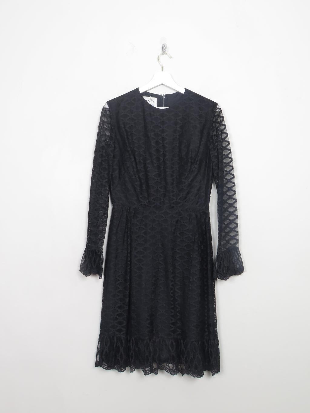 Vintage Black Lace Dress S