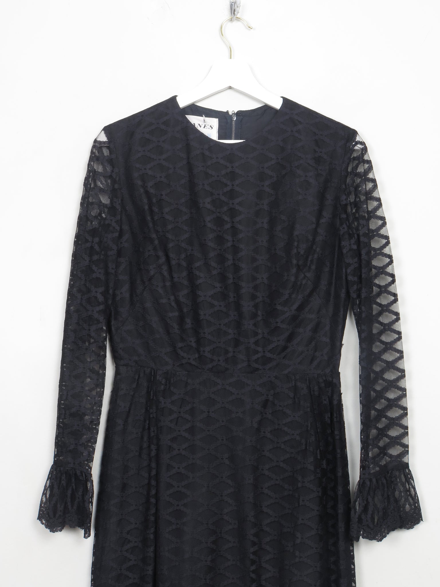 Vintage Black Lace Dress S