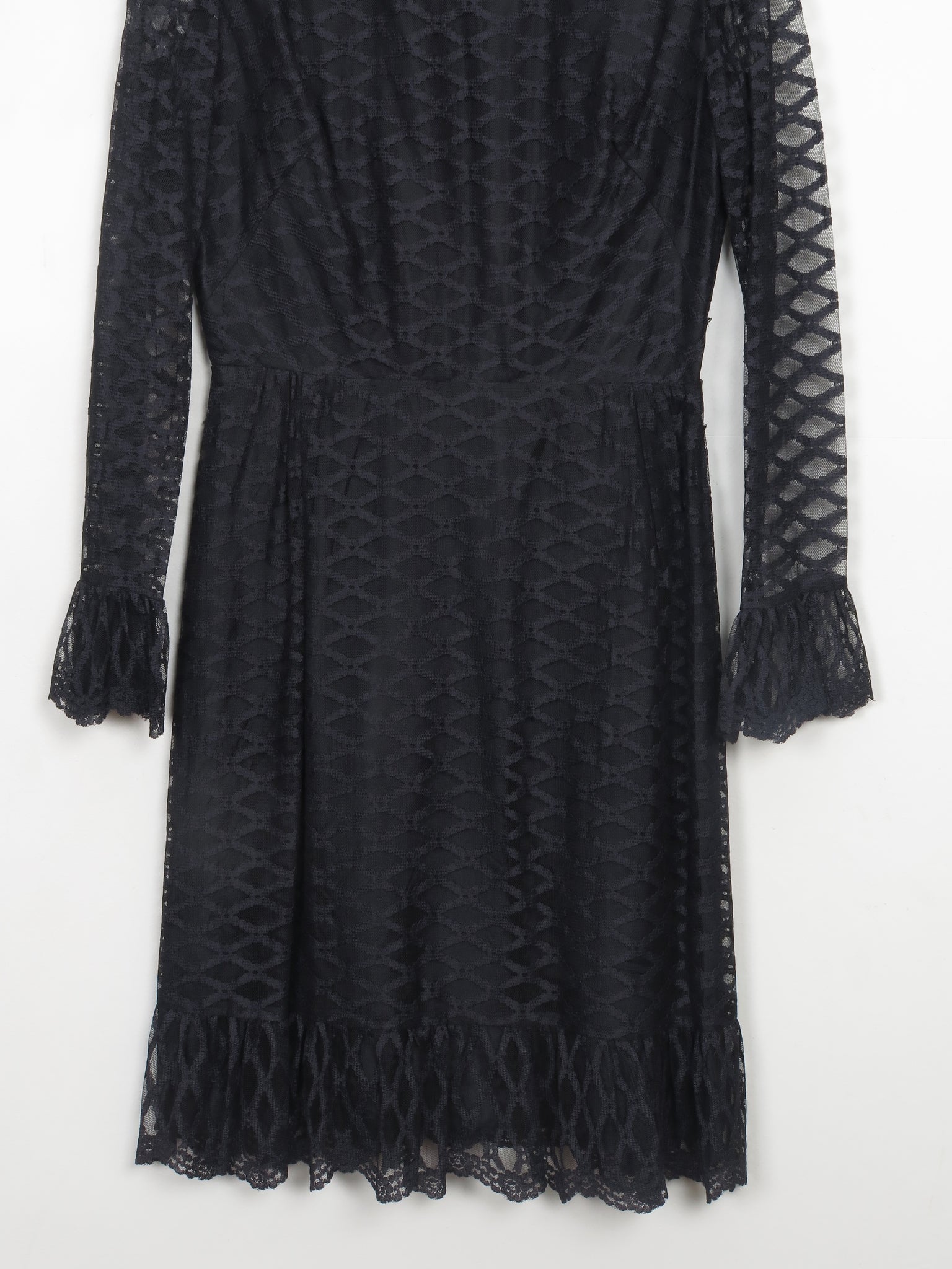 Vintage Black Lace Dress S