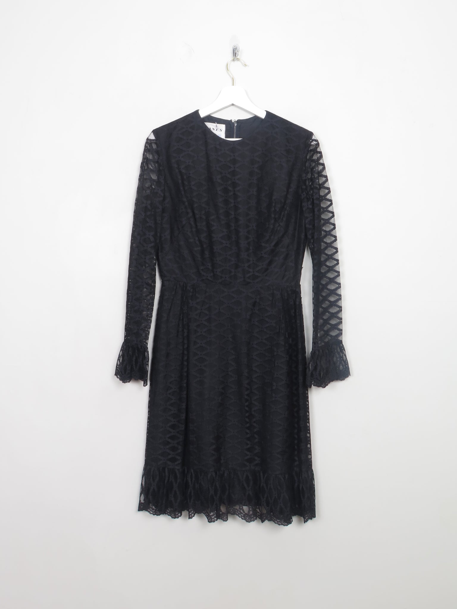 Vintage Black Lace Dress S