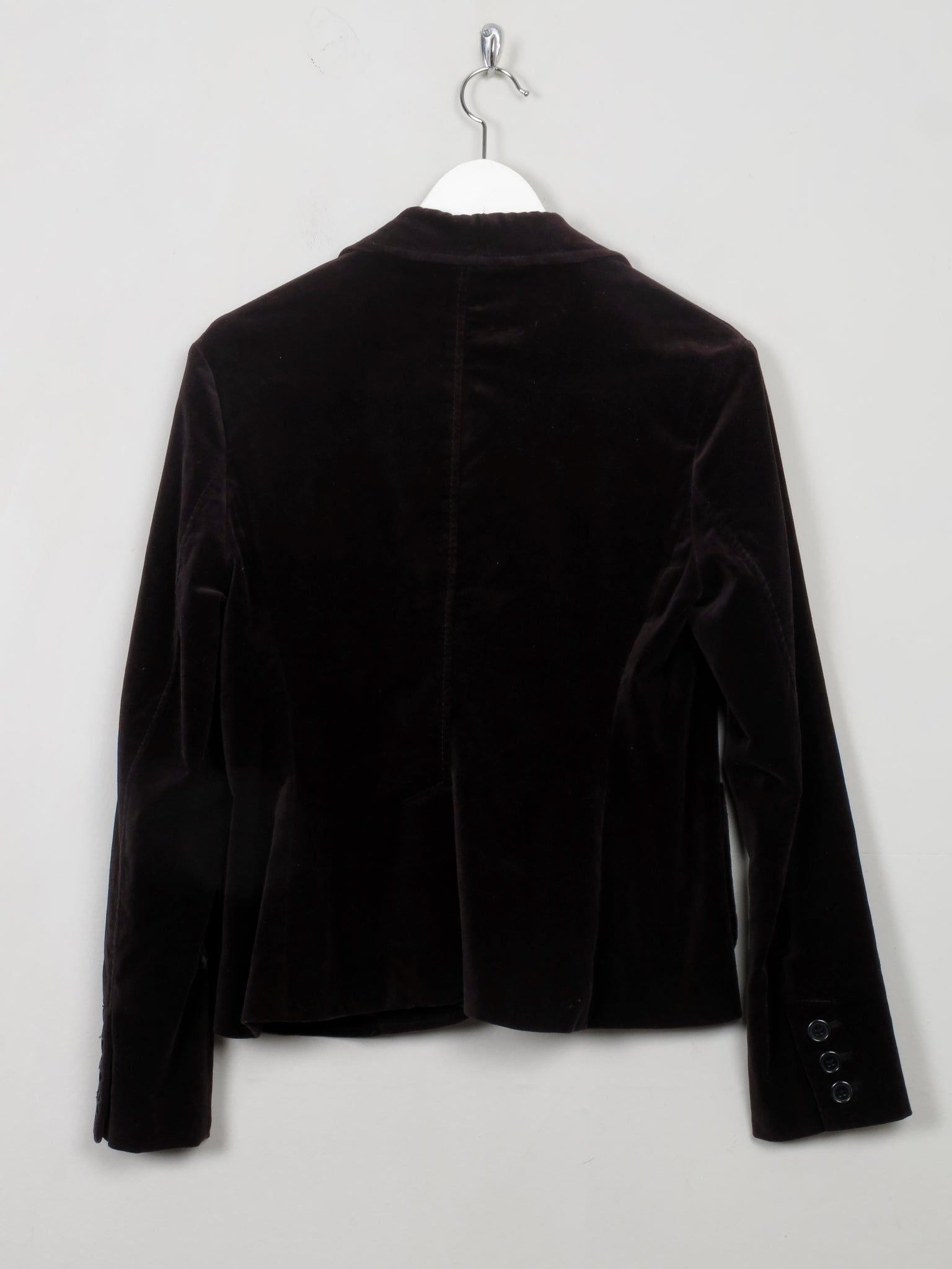 Women's Vintage Dark Plum Velvet Jacket S