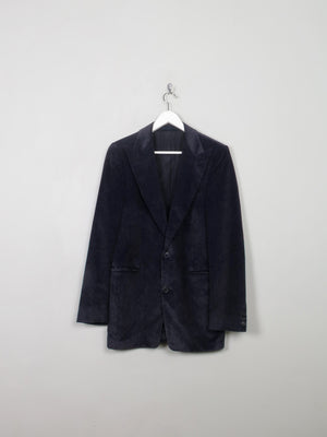 Men's Vintage Navy Velvet Jacket 38"