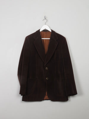 Men's Vintage Brown Velvet Jacket 40"