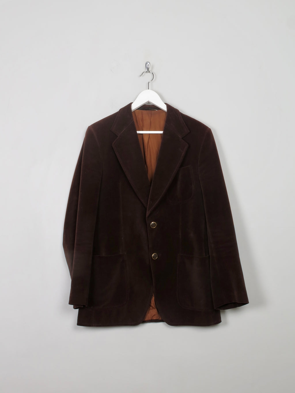 Men's Vintage Brown Velvet Jacket 40"