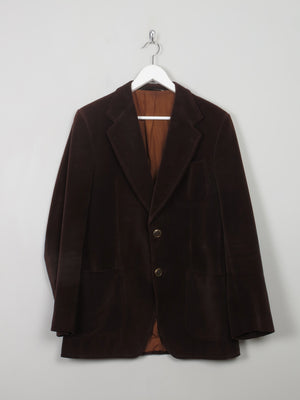 Men's Vintage Brown Velvet Jacket 40"