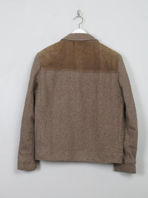 Men's Vintage Tweed 70s Zip Jacket M