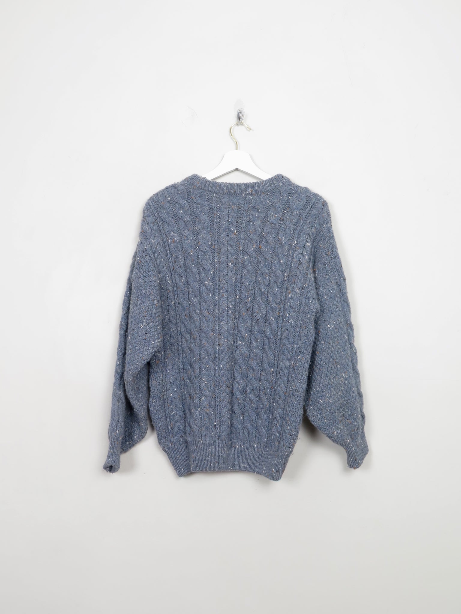 Women's Irish Vintage Blue Wool Jumper M