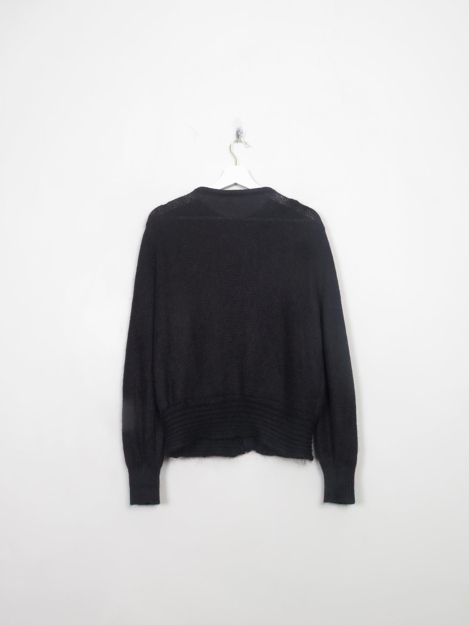 Women's Vintage 80s Black Mohair Jumper S/M