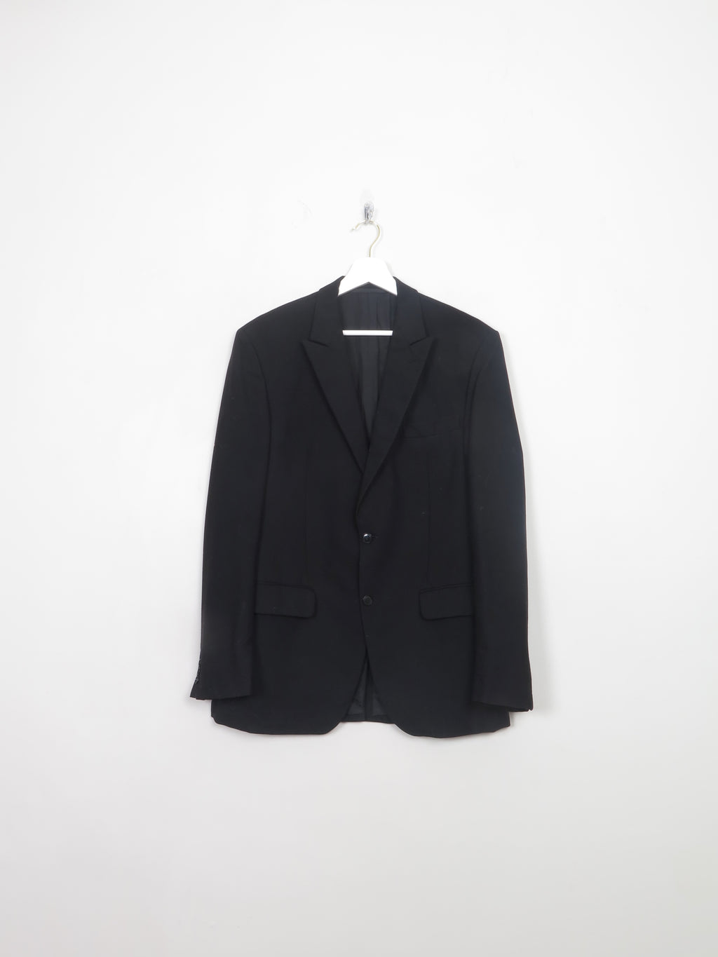 Vintage Men's Black Tailored Jacket 40 Long