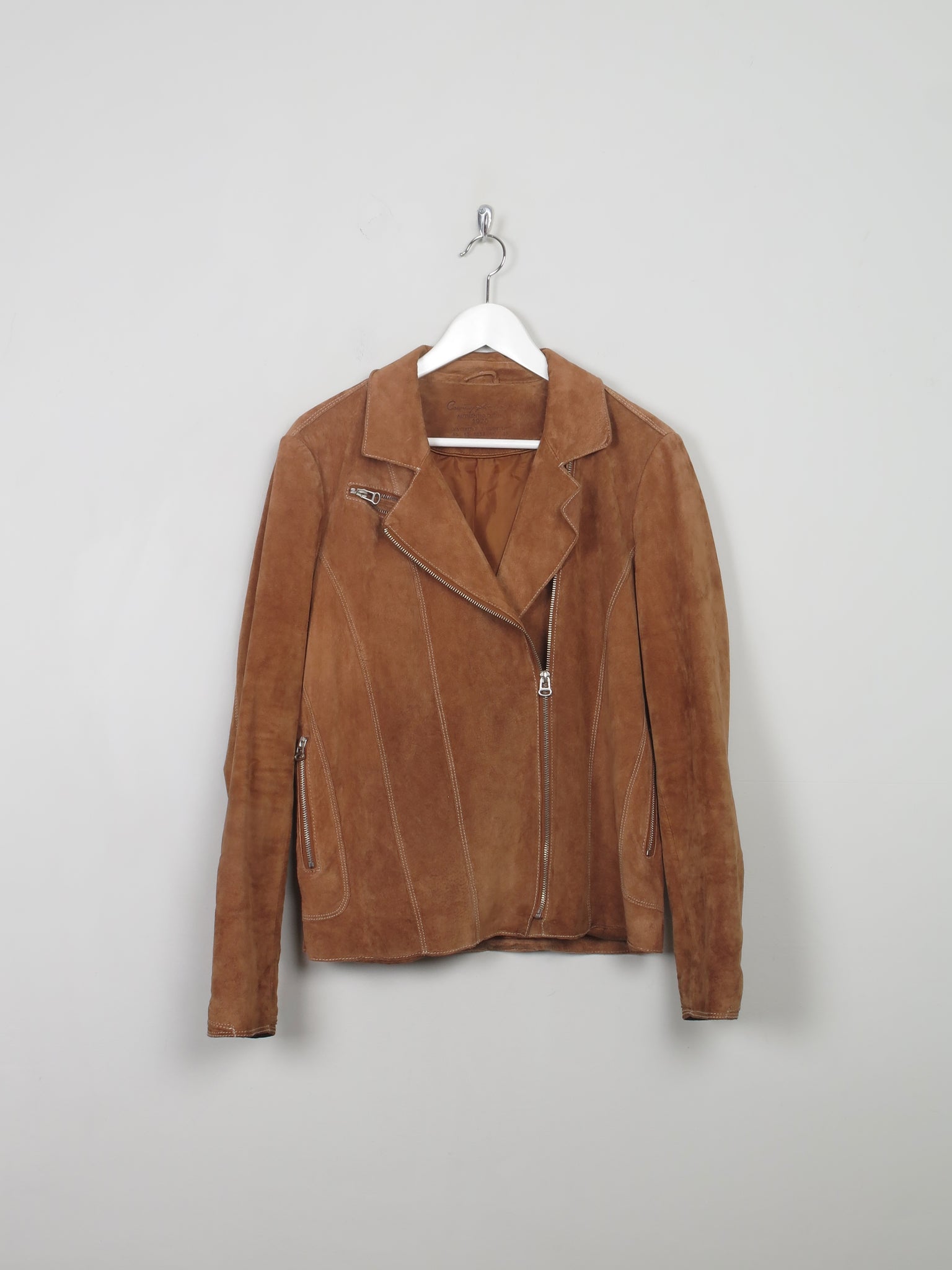 Women's Vintage Tan Suede Jacket 12/14