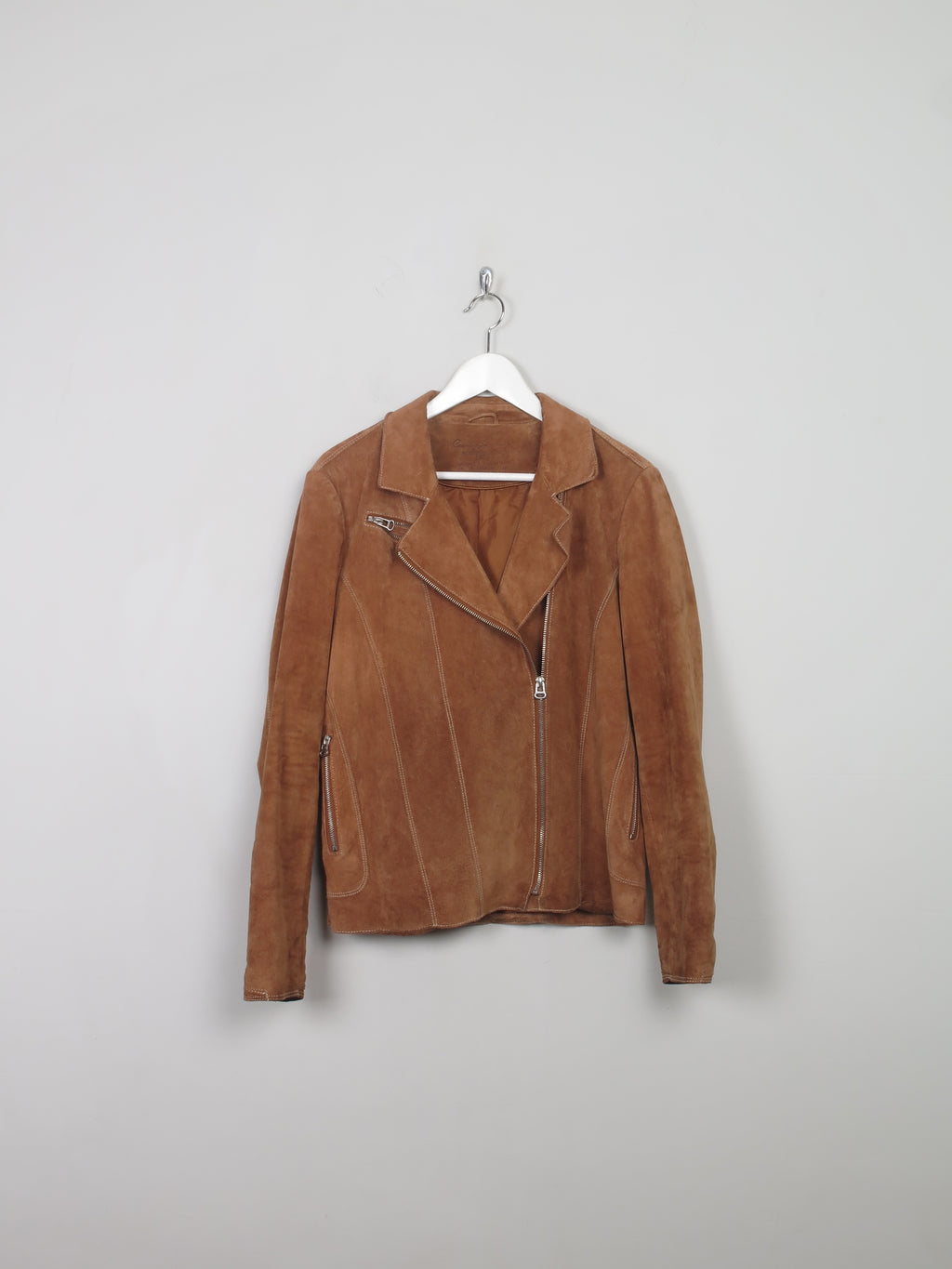 Women's Vintage Tan Suede Jacket 12/14