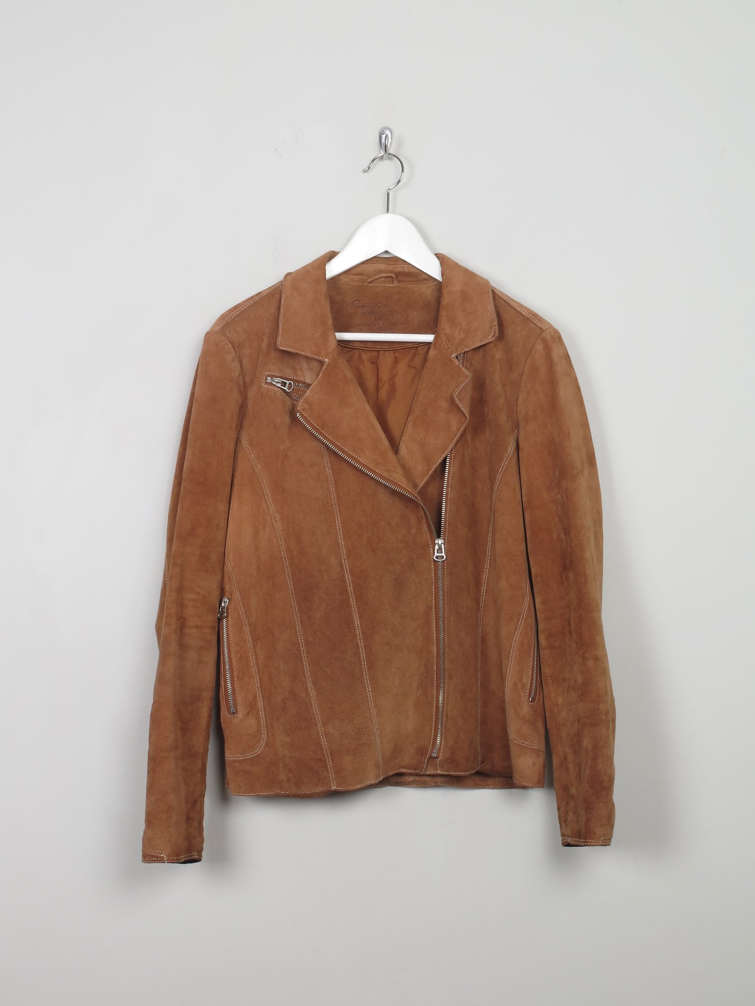 Women's Vintage Tan Suede Jacket 12/14