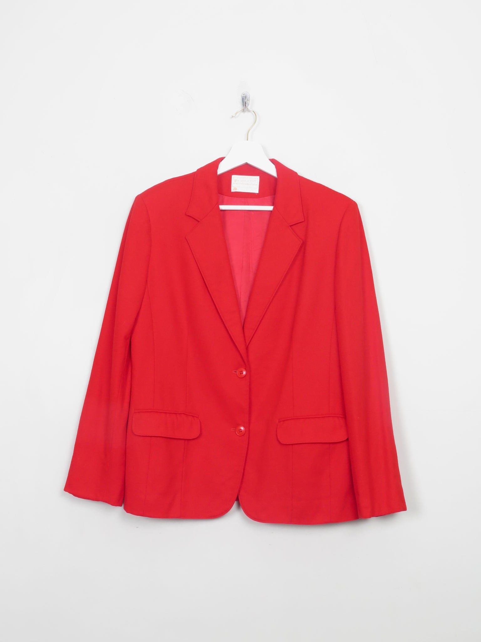 Women's Vintage Red Pendleton Wool Blazer 14