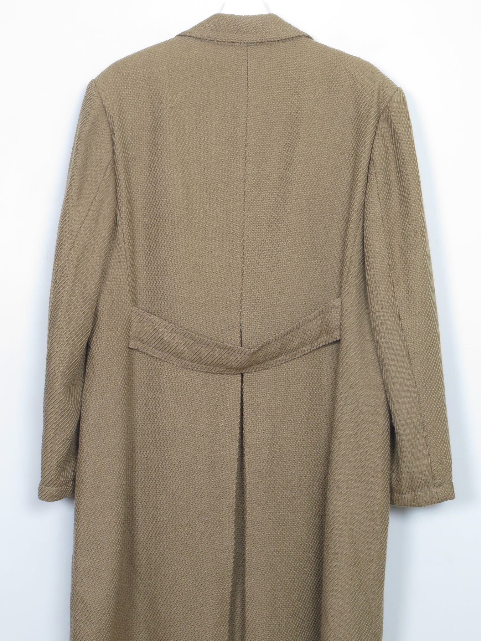 Men's Vintage Wool Khaki Double Breasted Coat 42"