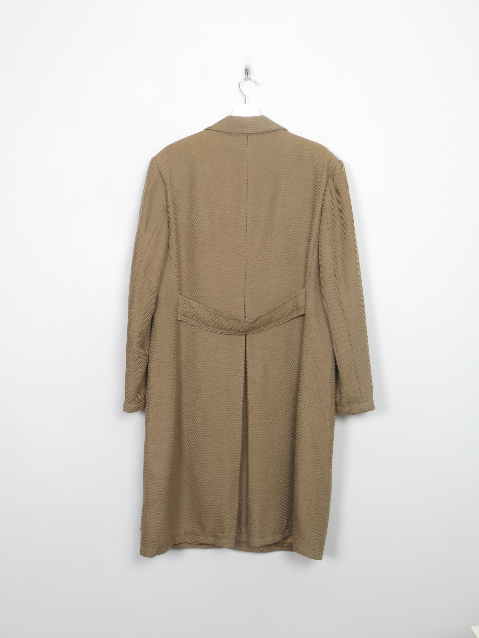 Men's Vintage Wool Khaki Double Breasted Coat 42"