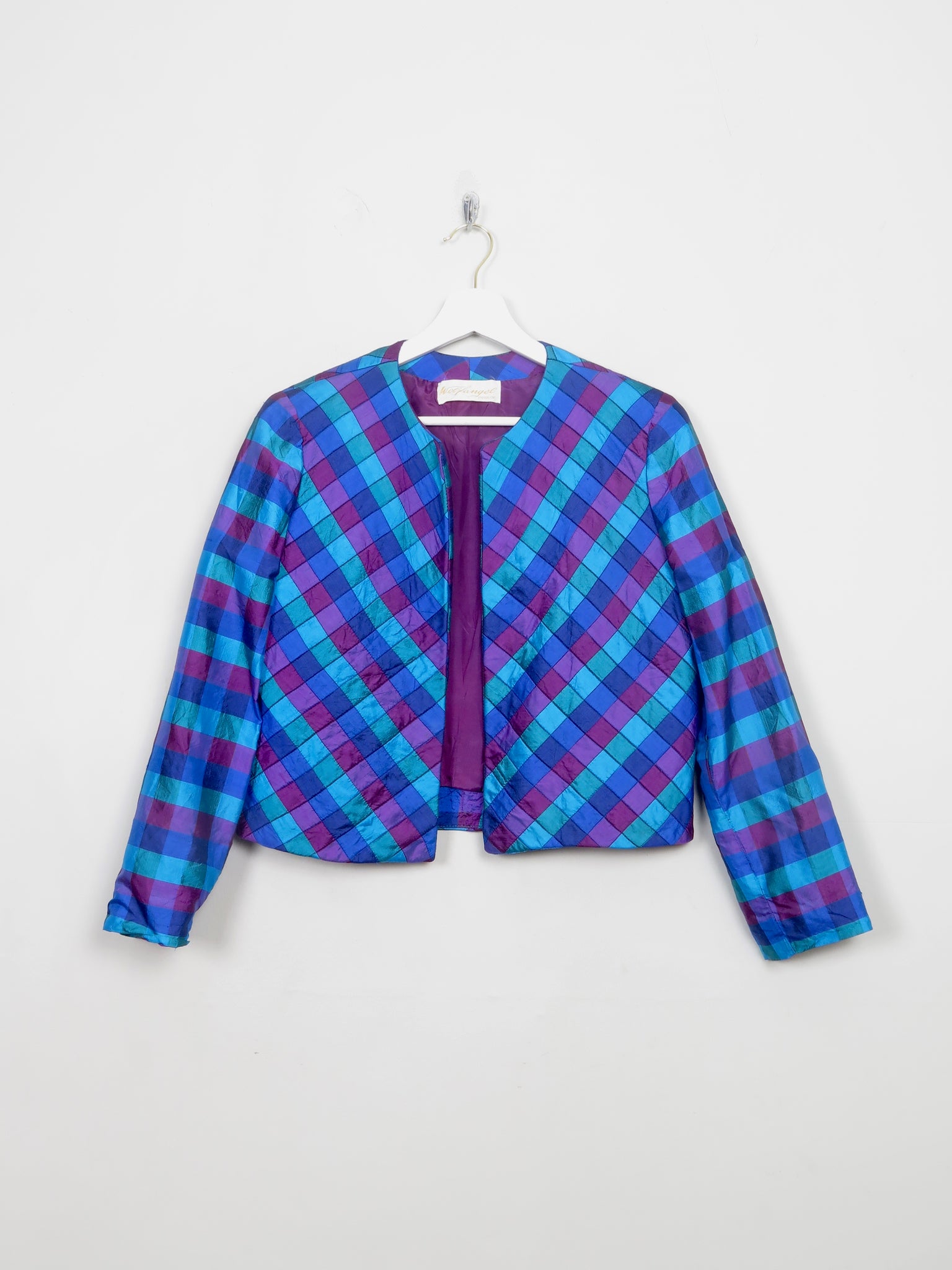 Women's Vintage Silk Check Wolfangle Jacket S/M