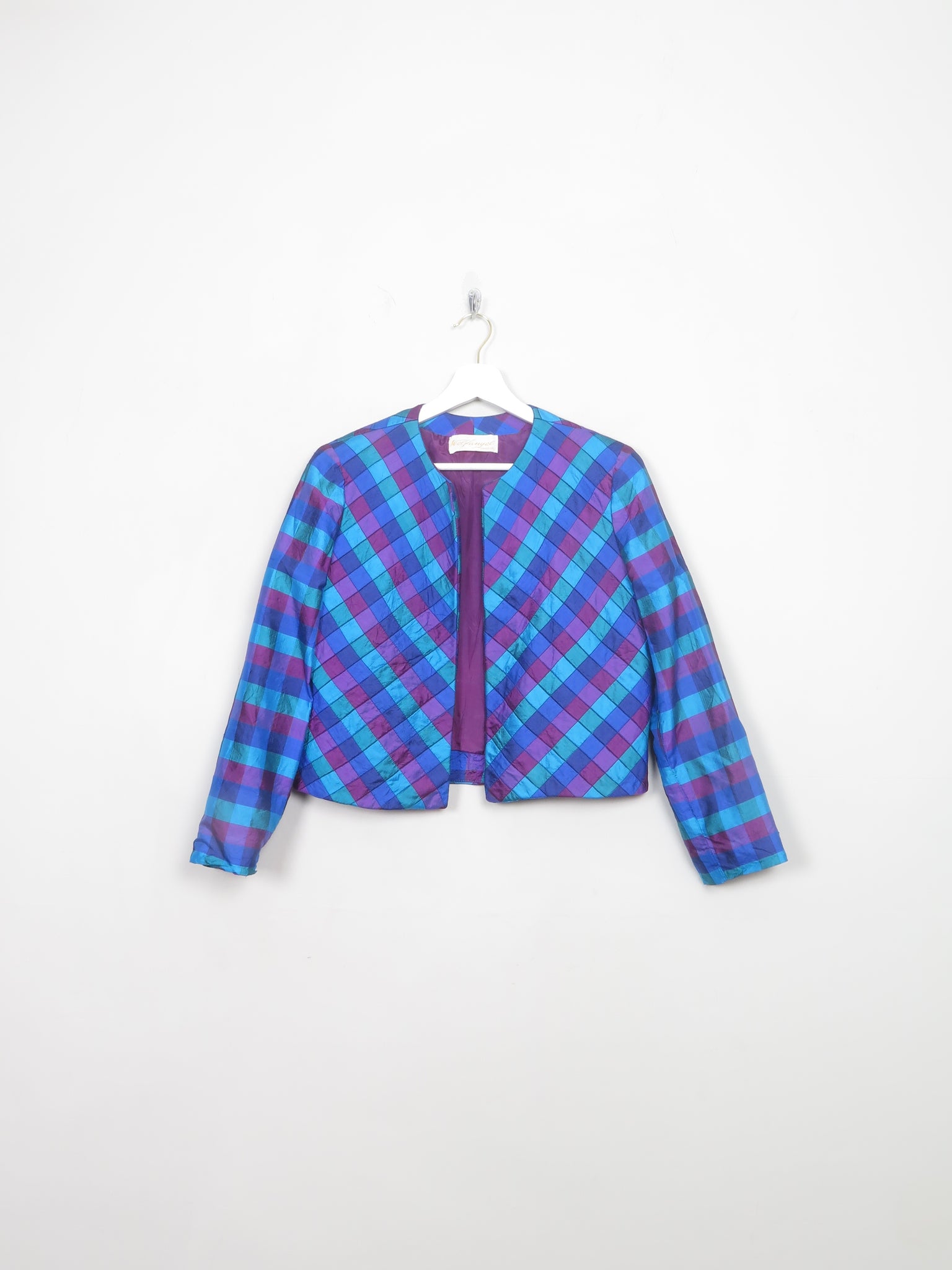 Women's Vintage Silk Check Wolfangle Jacket S/M