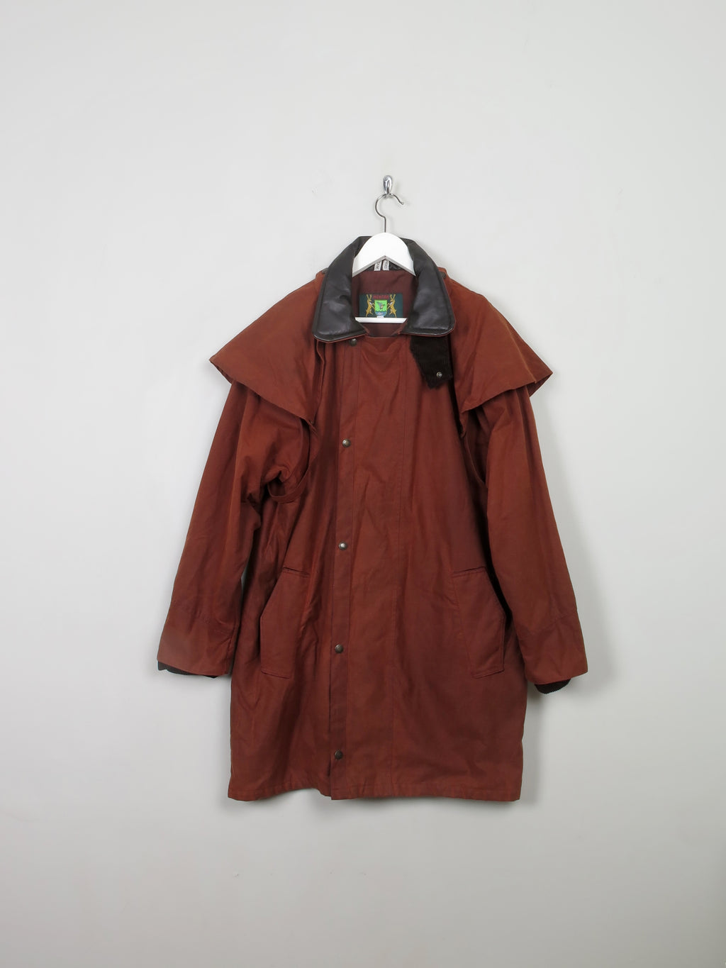 Men's Vintage Hunter Rust Wax Short Coat M