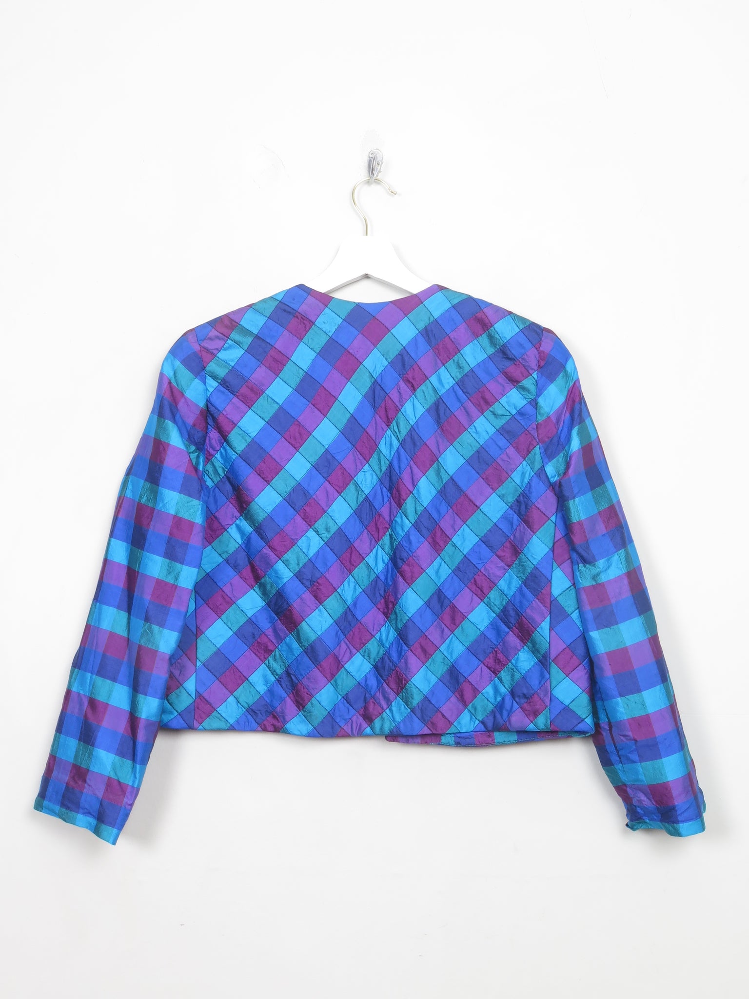 Women's Vintage Silk Check Wolfangle Jacket S/M