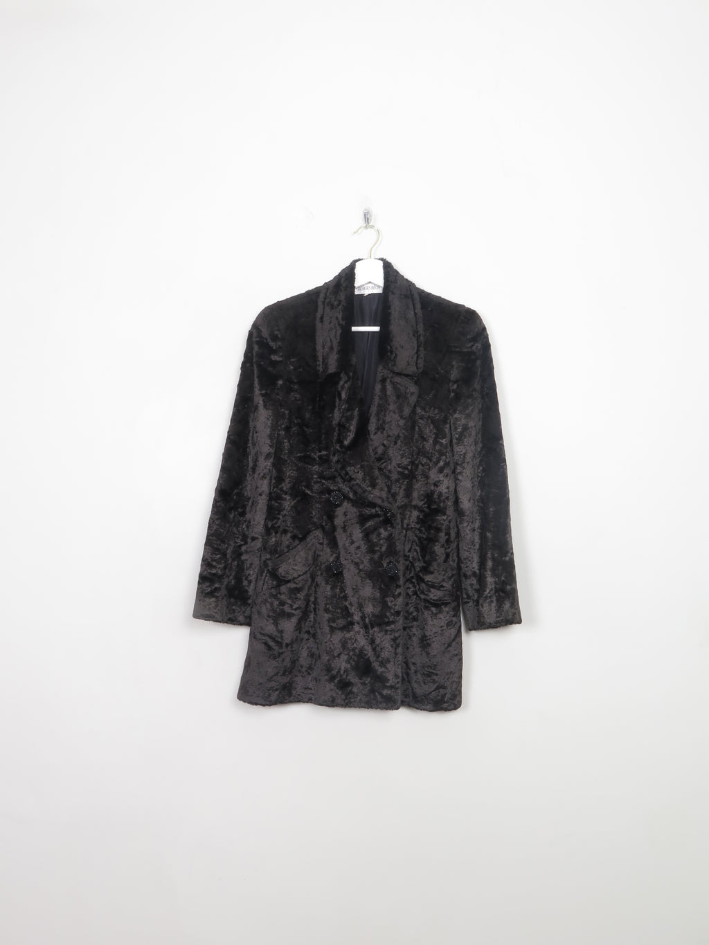 Women's Vintage Black Velvet George Rech Jacket S