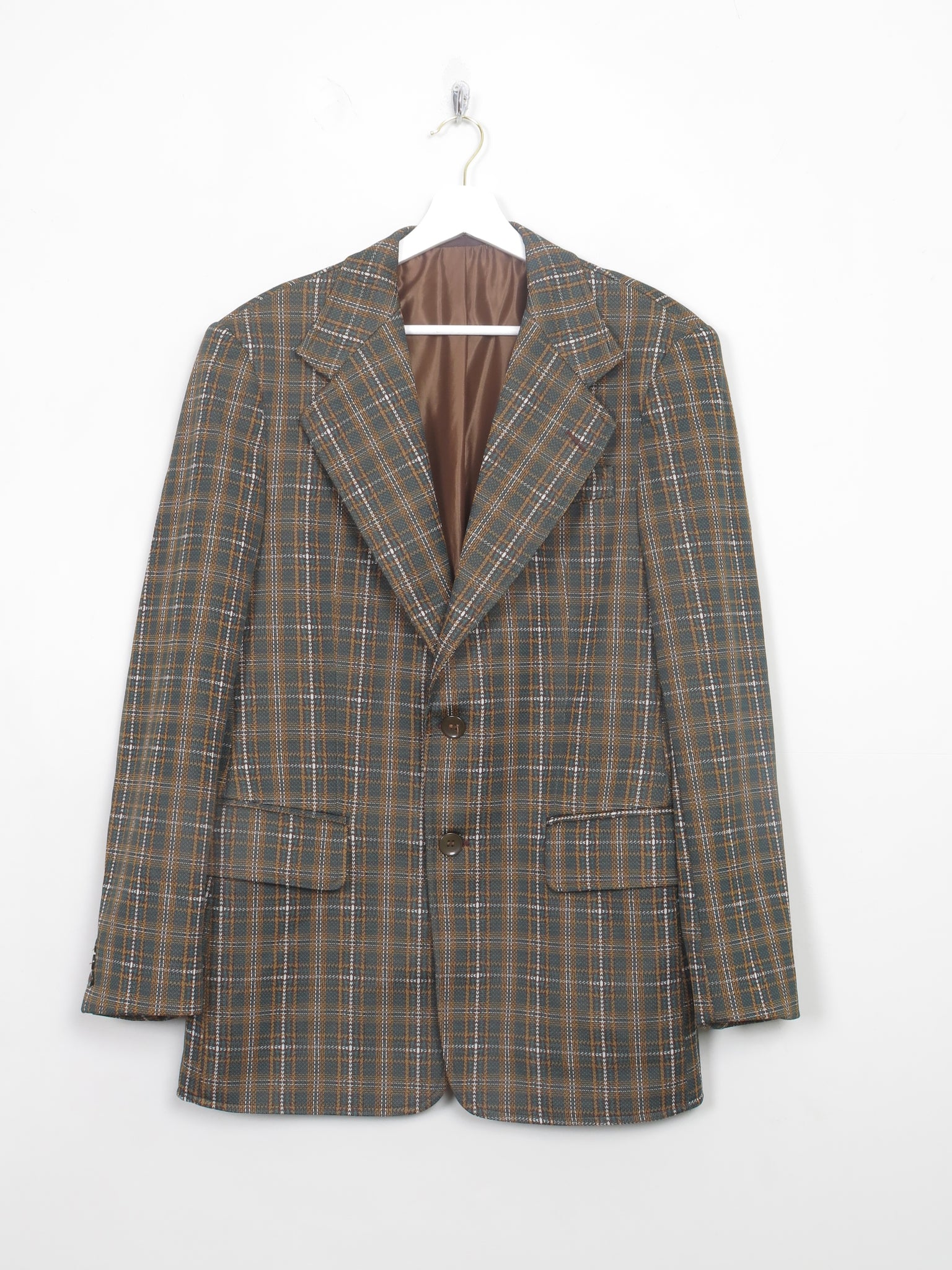 Men's Vintage Check 70s Jacket 38" Long